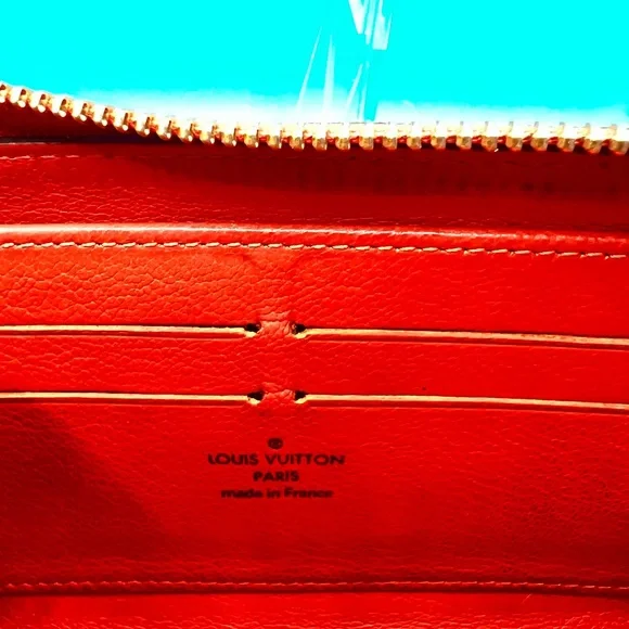 Louis Vuitton Zippy Wallet Round Zipper Long Monogram Exotic Python Orange - Picture 10 of 12